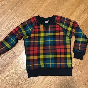 Hanna Andersson | new terry plaid sweatshirt size 5